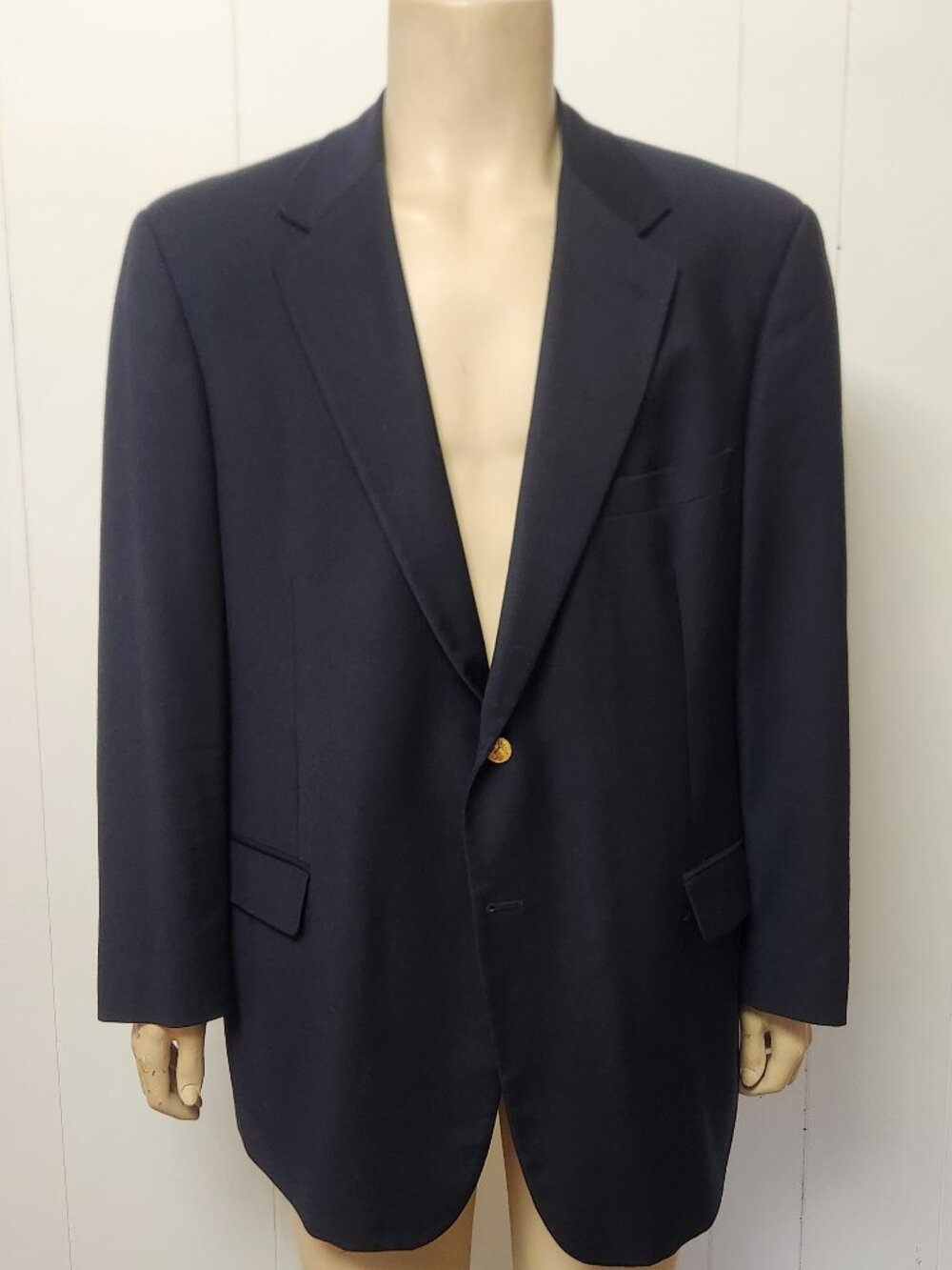 Brooks Brothers blazer 46R men's black wool cashmere Italy